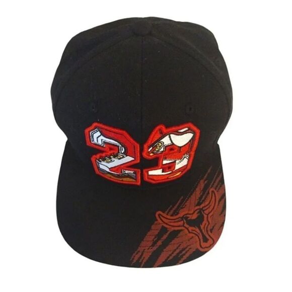 Top Level Michael Jordan #23 Chicago Bulls Black Red Digital Snapback Hat - Picture 7 of 12